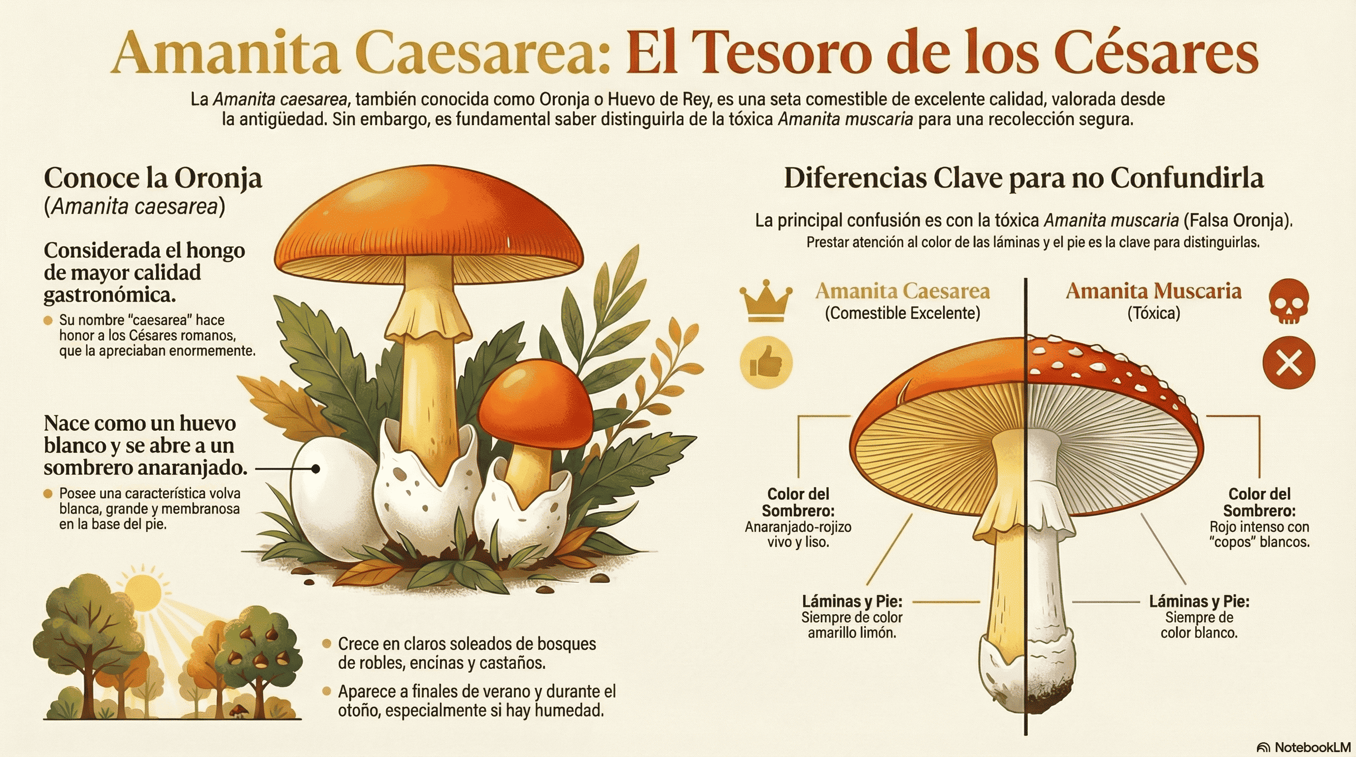 Amanita caesarea. El tesoro de los césares.