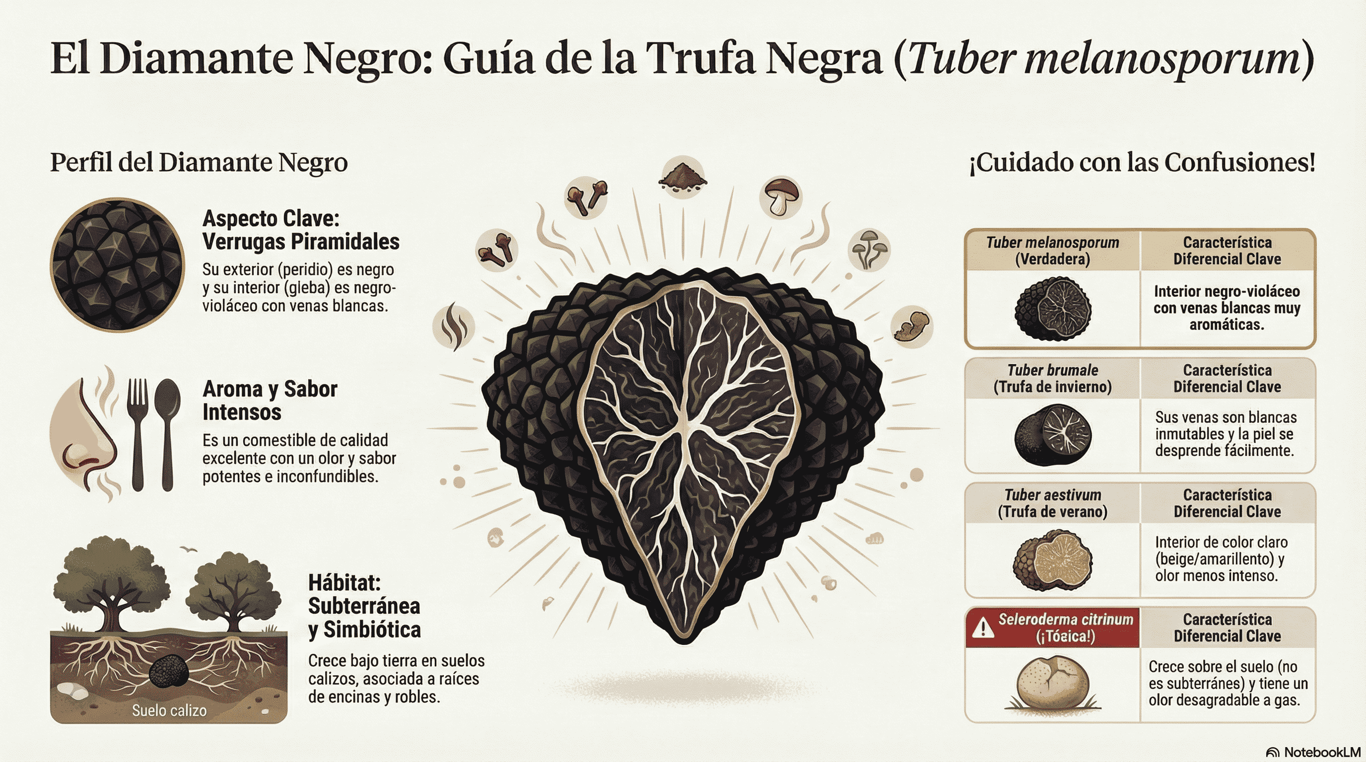 Tuber melanosporum. Guía.