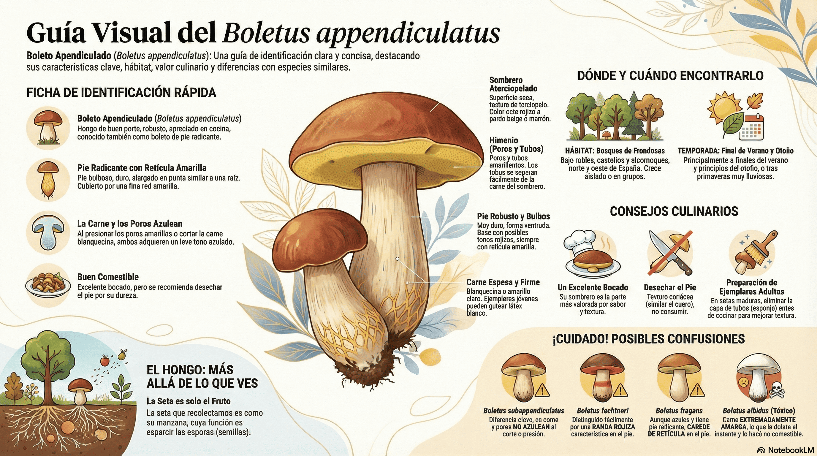 Butyriboletus appendiculatus (Boletus appendiculatus).